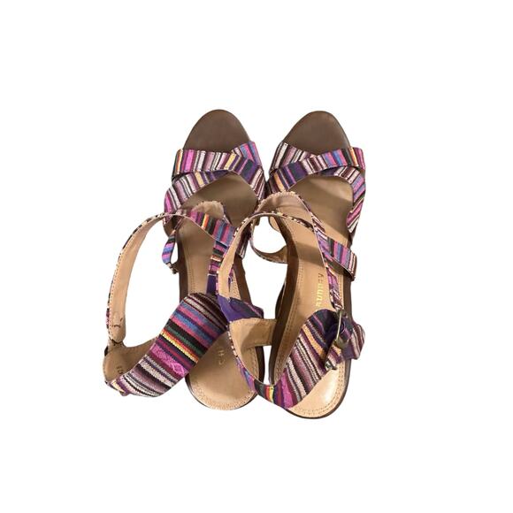 Chinese Laundry Z Marianne Multi-Colored Navajo Fabric Wedges Size 11 - Picture 3 of 6